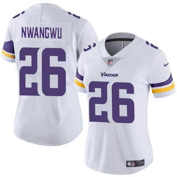 Womens Minnesota Vikings #26 Kene Nwangwu White Vapor Untouchable Limited Jersey Dzhi->women nfl jersey->Women Jersey